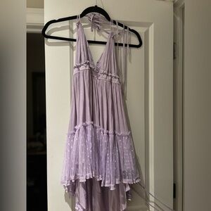 Lilac backless flow dress
